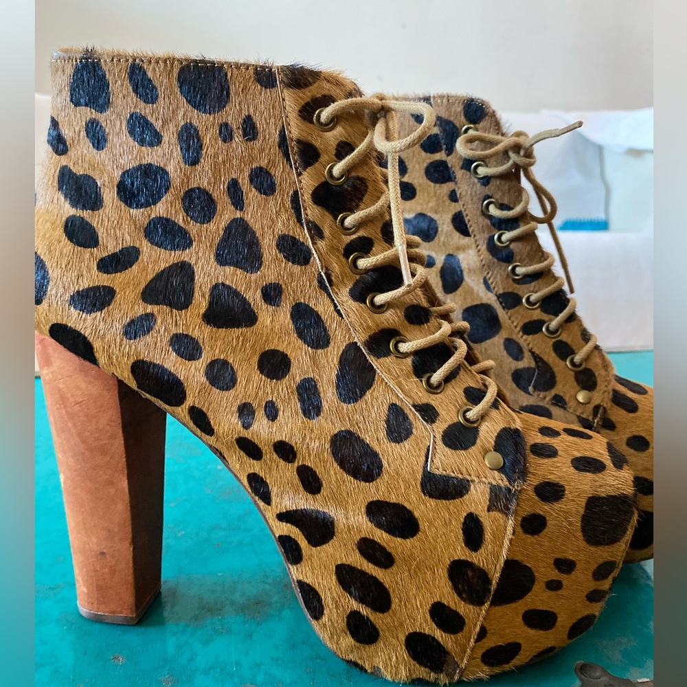 JEFFREY CAMPBELL | Lita Leather Calf hair / fur boots